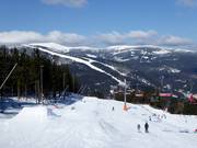 Blick vom Hromovka zum Medvědín