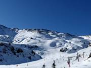 Blick auf die Freeridehänge am Gallinero