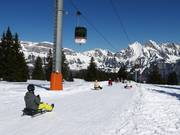 Tipp für die Kleinen  - Schlitteln am Flumserberg