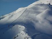 Frisch präparierte Piste in Adelboden