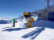 Leistungsstarke Schneekanone in Samnaun
