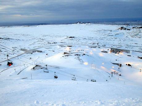 Island: Größe der Skigebiete – Größe Bláfjöll