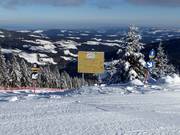 Pistenausschilderung im Skigebiet