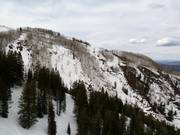 Blick auf die extrem schweren Pisten