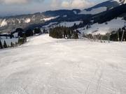 Hauptabfahrt an den Sorgschrofenliften