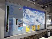 Übersichtstafel mit Öffnungstabelle an der Talstation