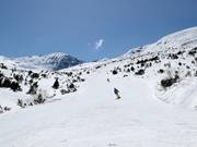 Piste Markudjik 3 mit Blick auf den Musala (2.925 m)