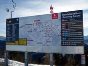 Informationstafel im Skigebiet KitzSki