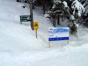 Beschilderung an der Bergstation