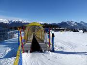 Förderband Lausc im Tal von Sutrio kommend