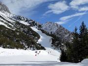 Blick auf die schwere Panoramaabfahrt (Nr. 8)