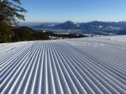 Perfekt präparierte Piste in Bolsterlang
