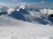 Weite Hänge führen vom Kasprowy Wierch zu Tale
