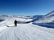 Leichte Pisten gibt es überall im Skigebiet