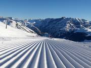 Sehr gute Pistenpräparierung in Livigno