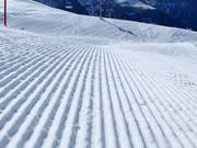 Perfekt präparierte Abfahrt in Bellwald