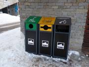 Mülltrennung im Skigebiet Tignes/Val d'Isère