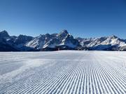 Präparierte Piste im Skigebiet Drei Zinnen Dolomiten