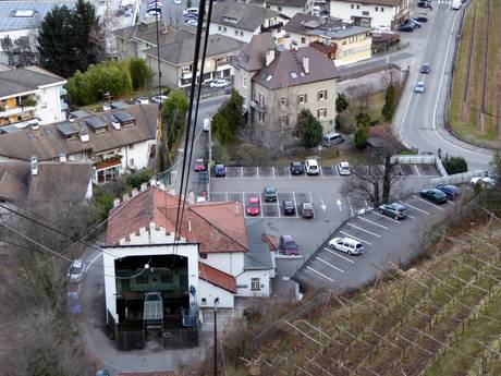 Meraner Land: Anfahrt in Skigebiete und Parken an Skigebieten – Anfahrt, Parken Vigiljoch – Lana