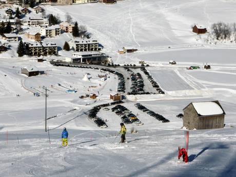 Meilenweiss: Anfahrt in Skigebiete und Parken an Skigebieten – Anfahrt, Parken Wildhaus – Gamserrugg (Toggenburg)