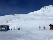 Pisten zur Talstation der Sechsersesselbahn Wildes Mannle