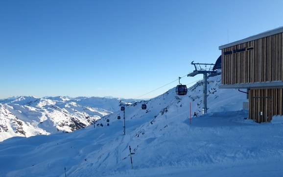 Größter Höhenunterschied in den Kitzbüheler Alpen (Gebirge) – Skigebiet Zillertal Arena – Zell am Ziller/Gerlos/Königsleiten/Hochkrimml