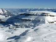 Blick vom Chäserrugg (2262 m) zum Gamserrugg (2076 m)