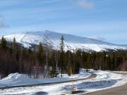 Blick auf das Skigebiet Ylläs