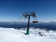 Blick von 2322 m über das Skigebiet Tūroa