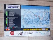 Pistenplan mit aktuellen Informationen an der Talstation Skiarena Hochficht