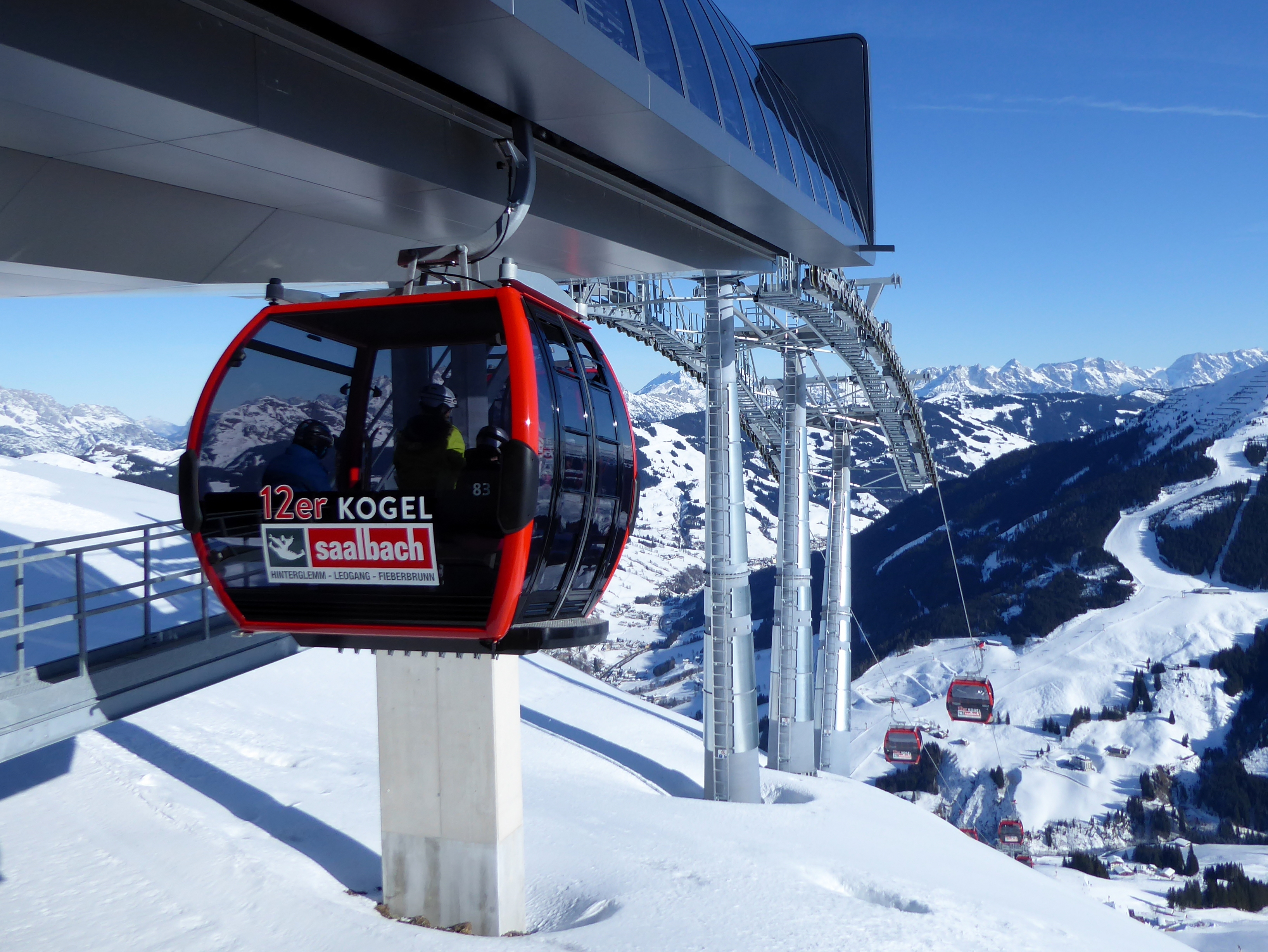Alle Skilifte/Aufstiegsanlagen im Skigebiet Saalbach Hinterglemm Leogang Fieberbrunn (Skicircus)