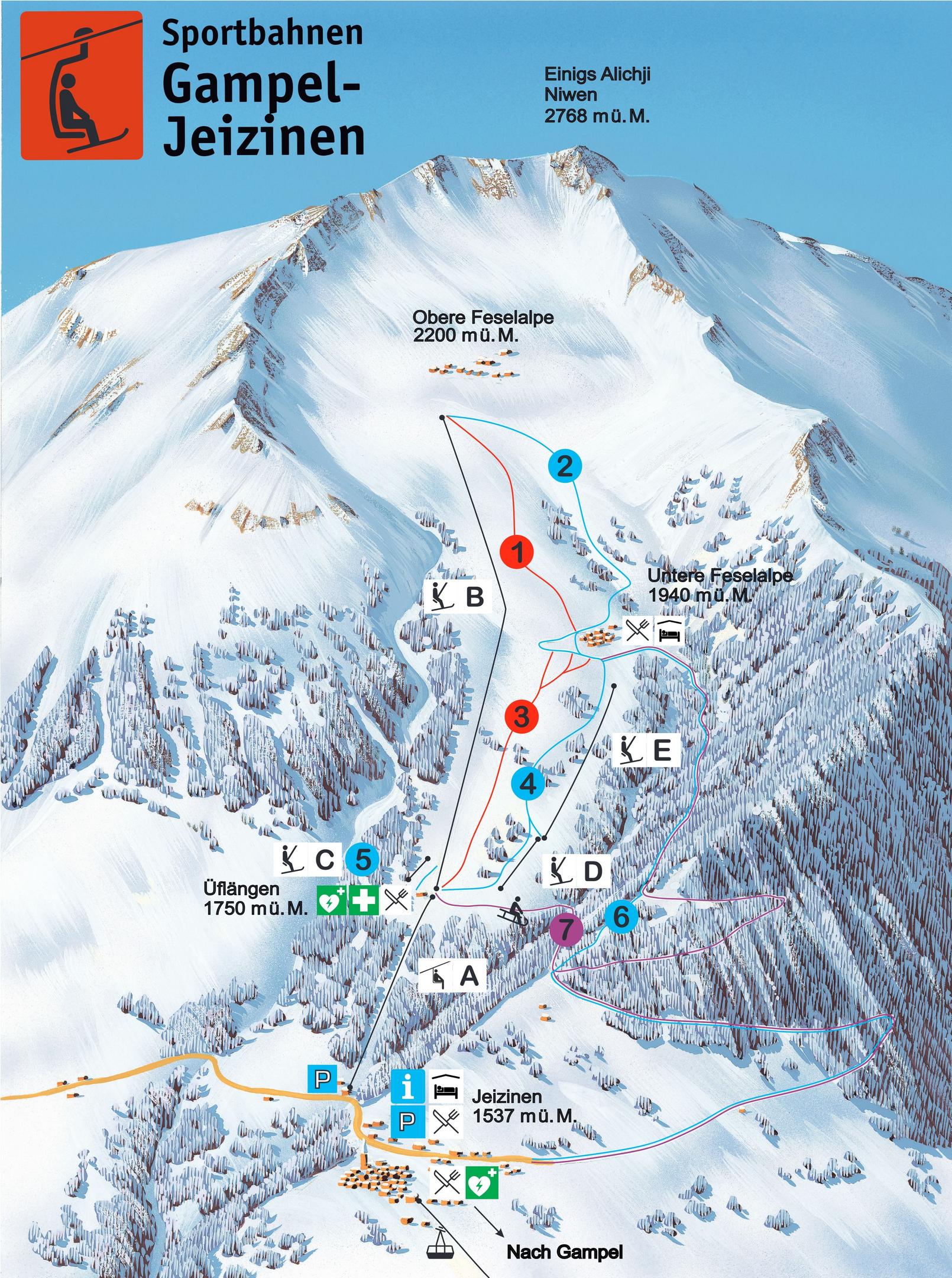Skigebiet Jeizinen Feselalp – Gampel/Steg