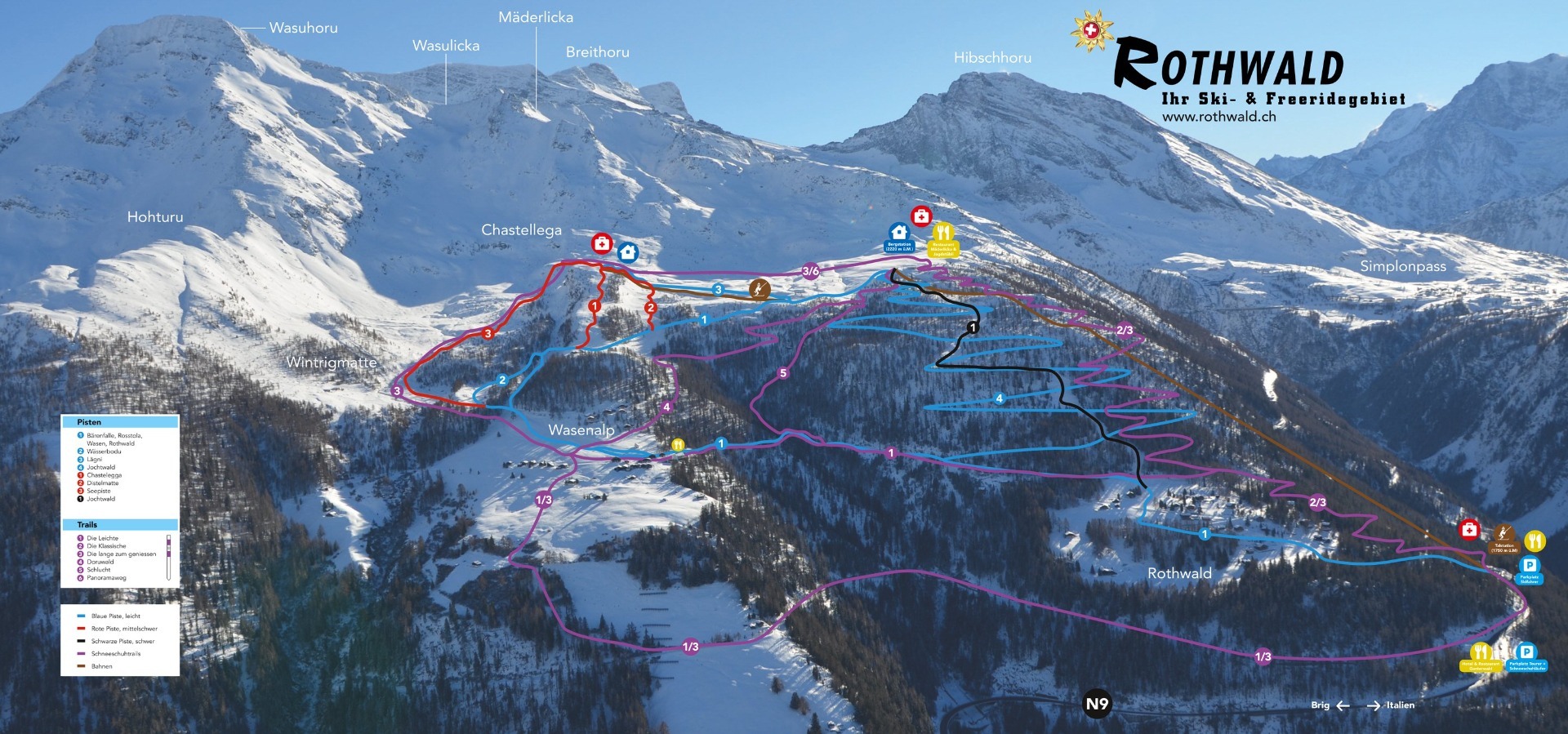 Skigebiet Rothwald/Wasenalp (Simplon)