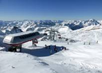 Skigebiet Mölltaler Gletscher - Panorama am Mölltaler Gletscher mit Gletscher Jet