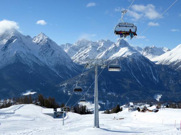 Skigebiet Scuol Motta Naluns Skifahren 