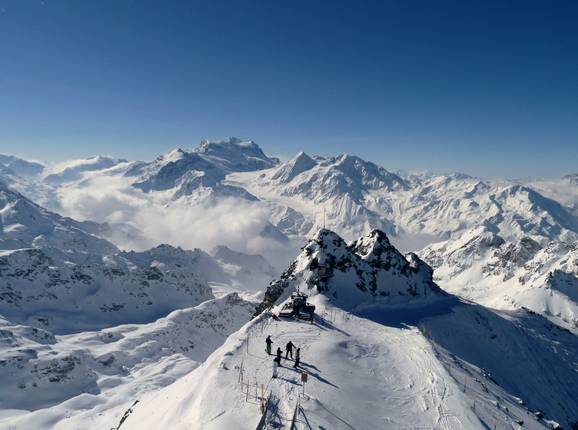 Skigebiet 4 Vallees Verbier La Tzoumaz Nendaz Veysonnaz Thyon Skifahren 