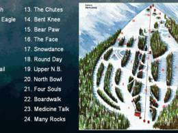 Pistenplan Bear Paw Ski Bowl