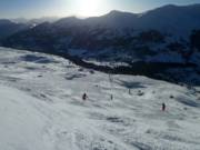 Ausblick Richtung Lenzerheide West bei der Abfahrt vom Urdenfürggli